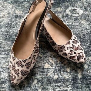 Vionic Animal Print Slingback Flats
